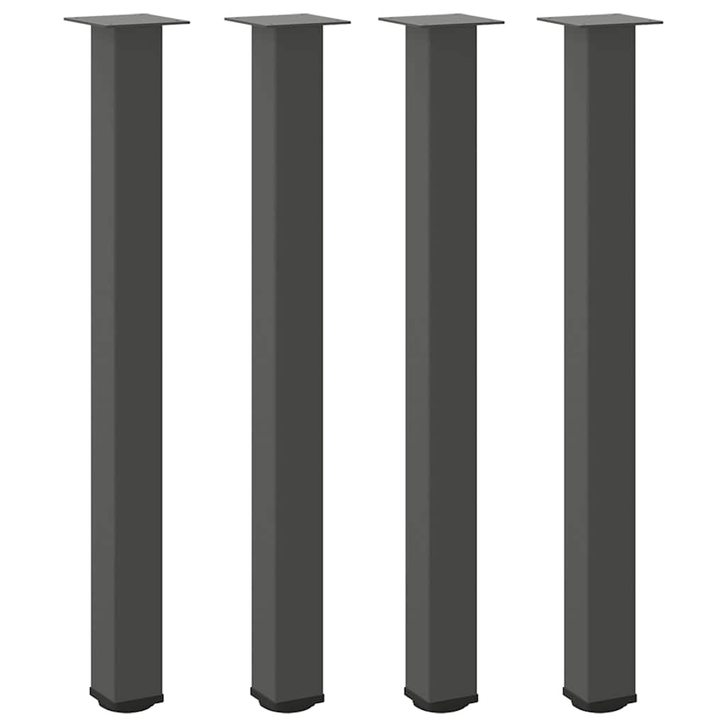 4 db antracitszürke acél bárasztalláb 90-92 cm