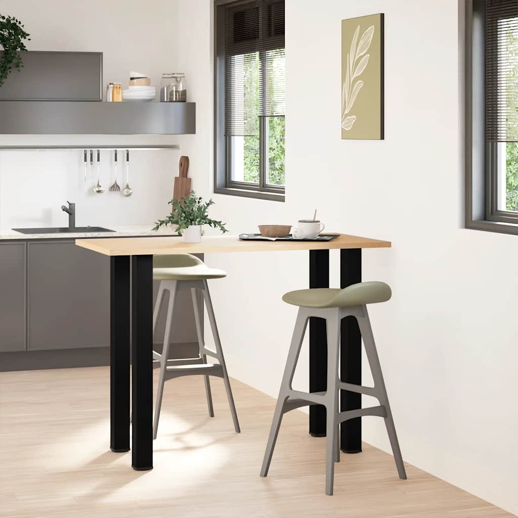 4 db fekete acél bárasztalláb 100-102 cm