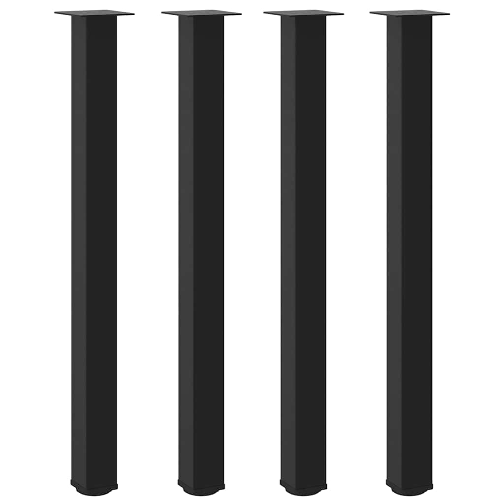 4 db fekete acél bárasztalláb 110-112 cm