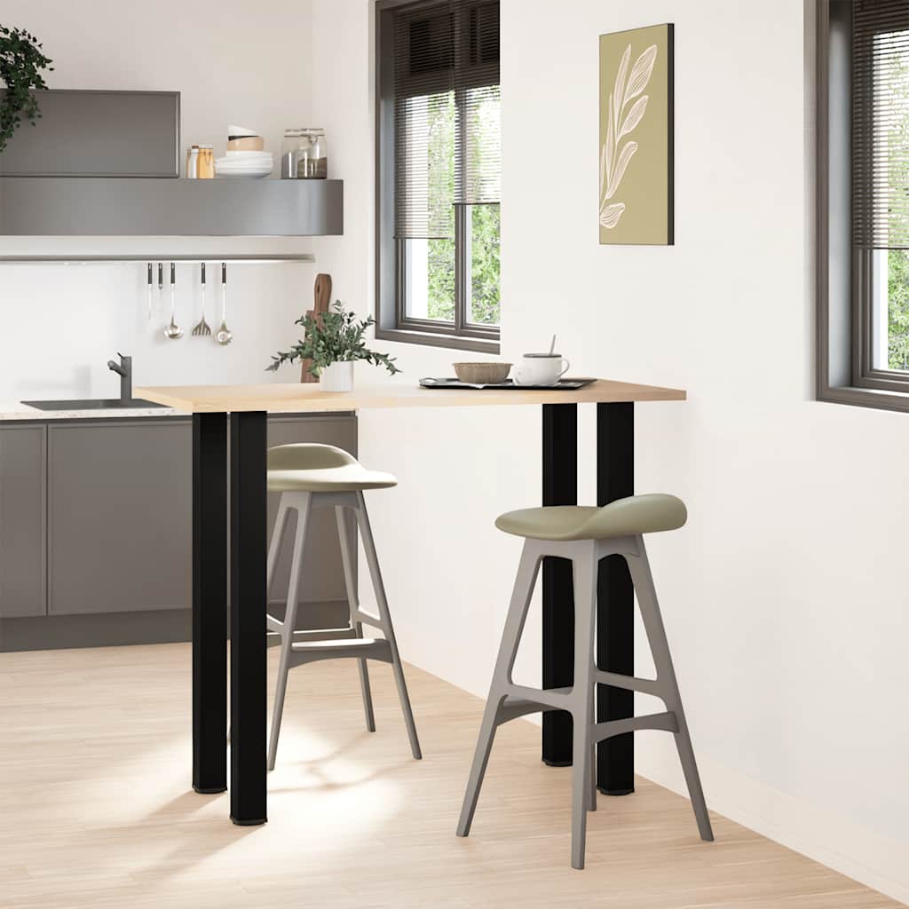 4 db fekete acél bárasztalláb 110-112 cm