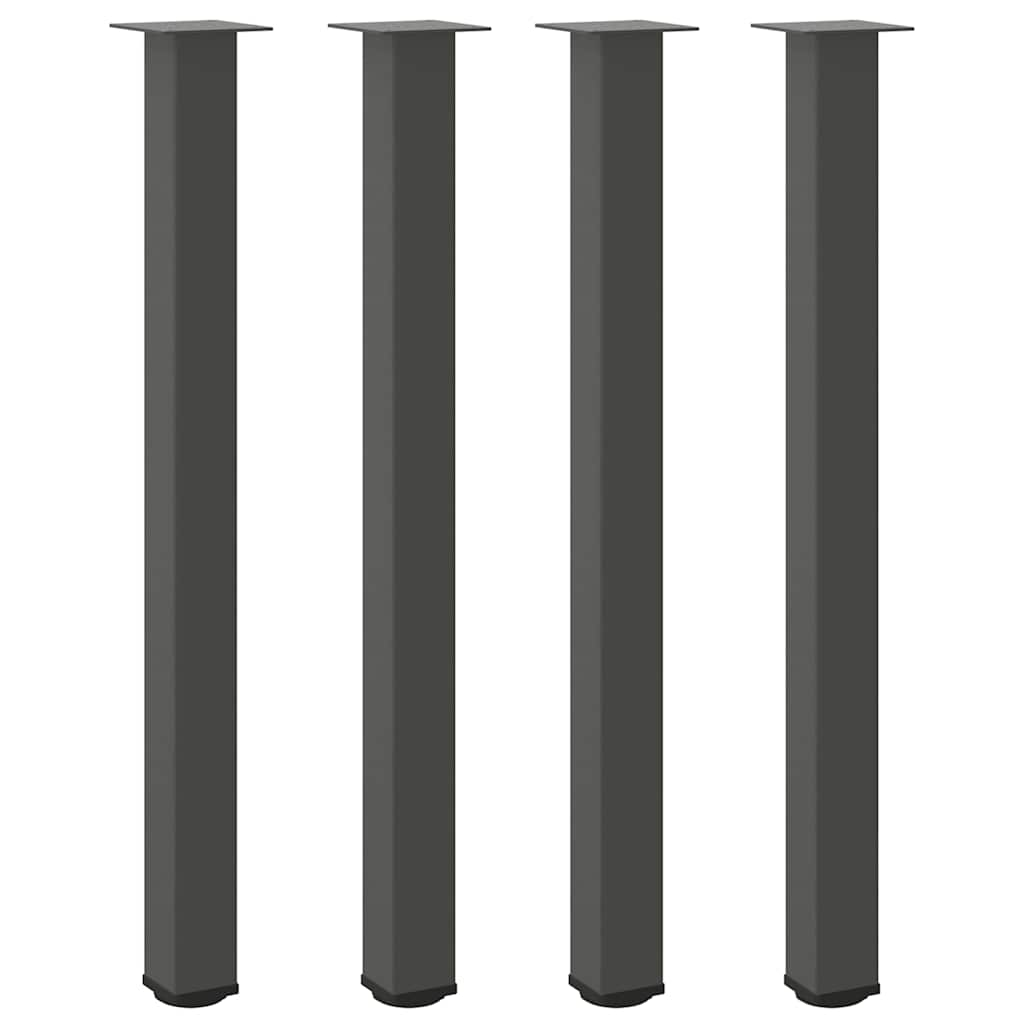 4 db antracitszürke acél bárasztalláb 110-112 cm