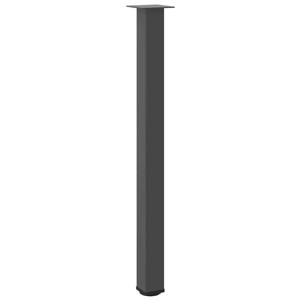 4 db antracitszürke acél bárasztalláb 110-112 cm