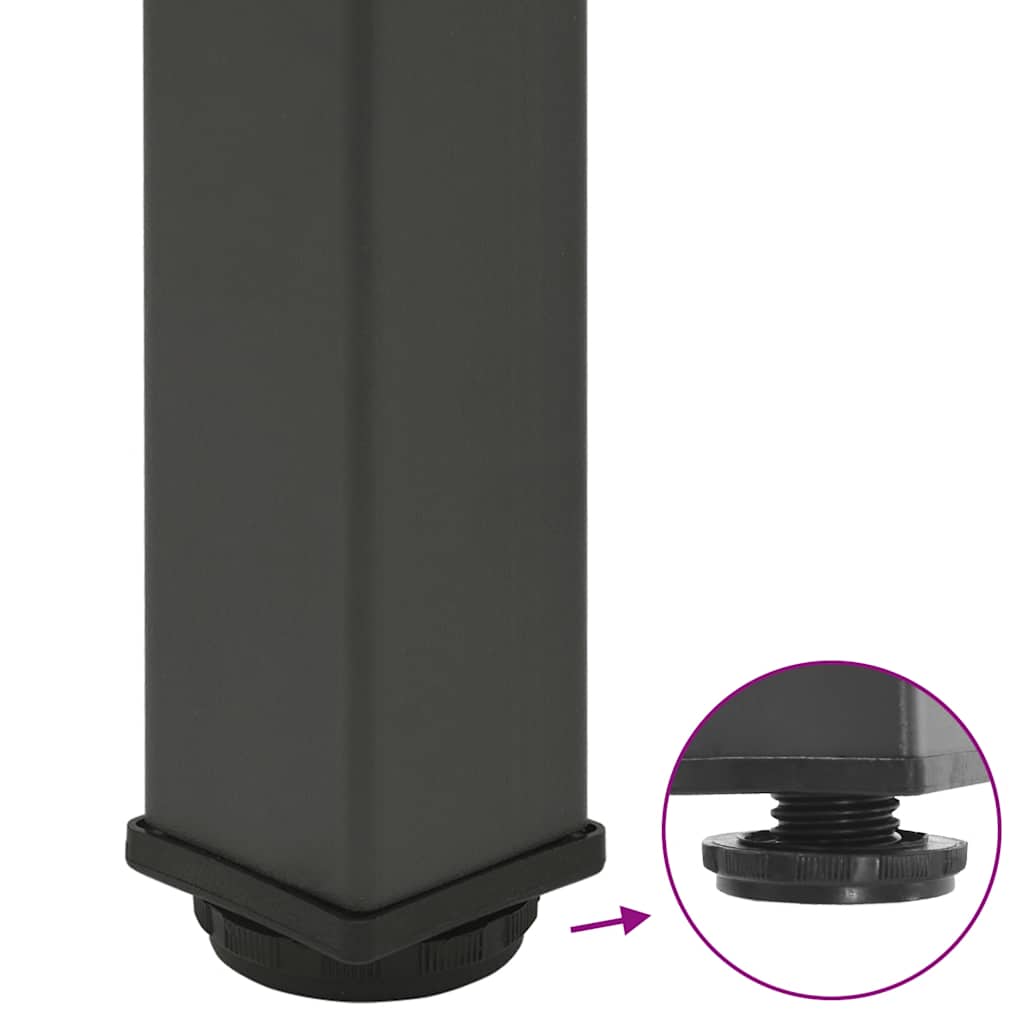 4 db antracitszürke acél bárasztalláb 110-112 cm
