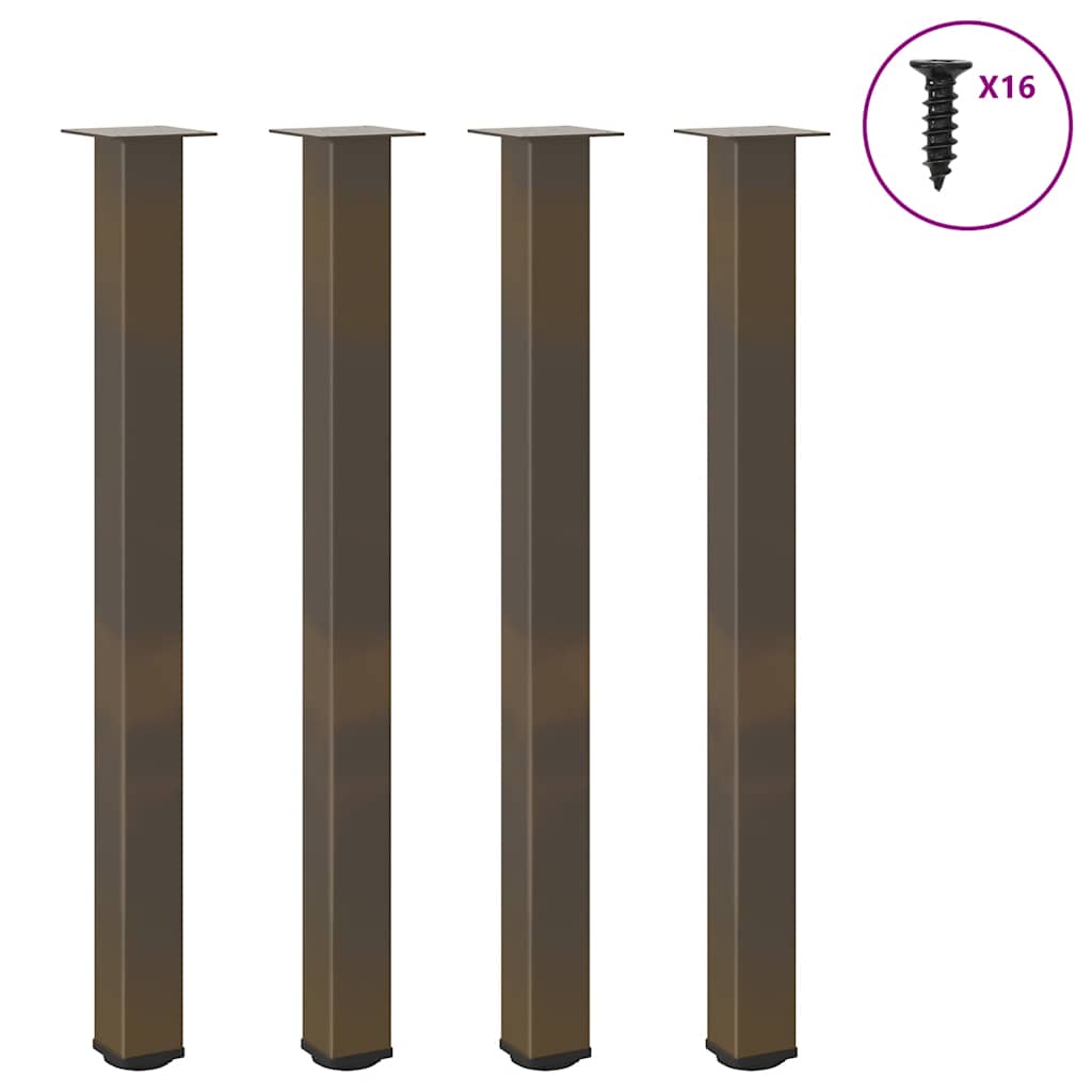 4 db natúr acél bárasztalláb 110-112 cm