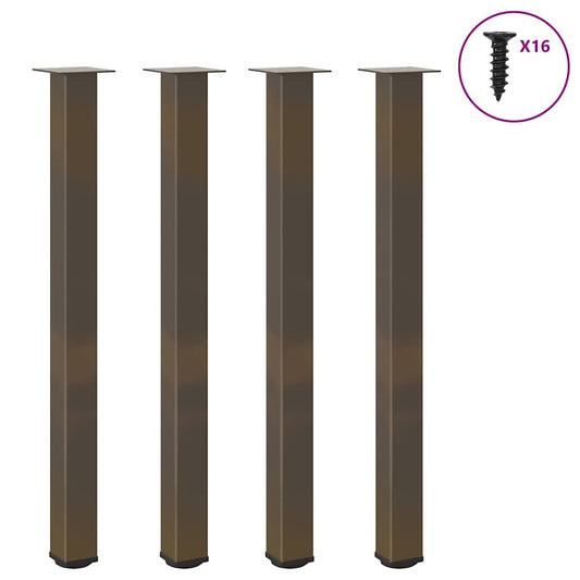 4 db natúr acél bárasztalláb 110-112 cm