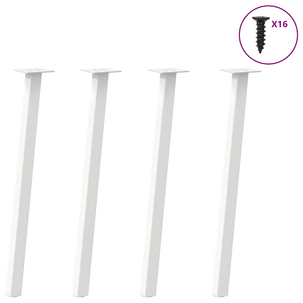 4 db fehér acél konzolasztal láb 72 cm