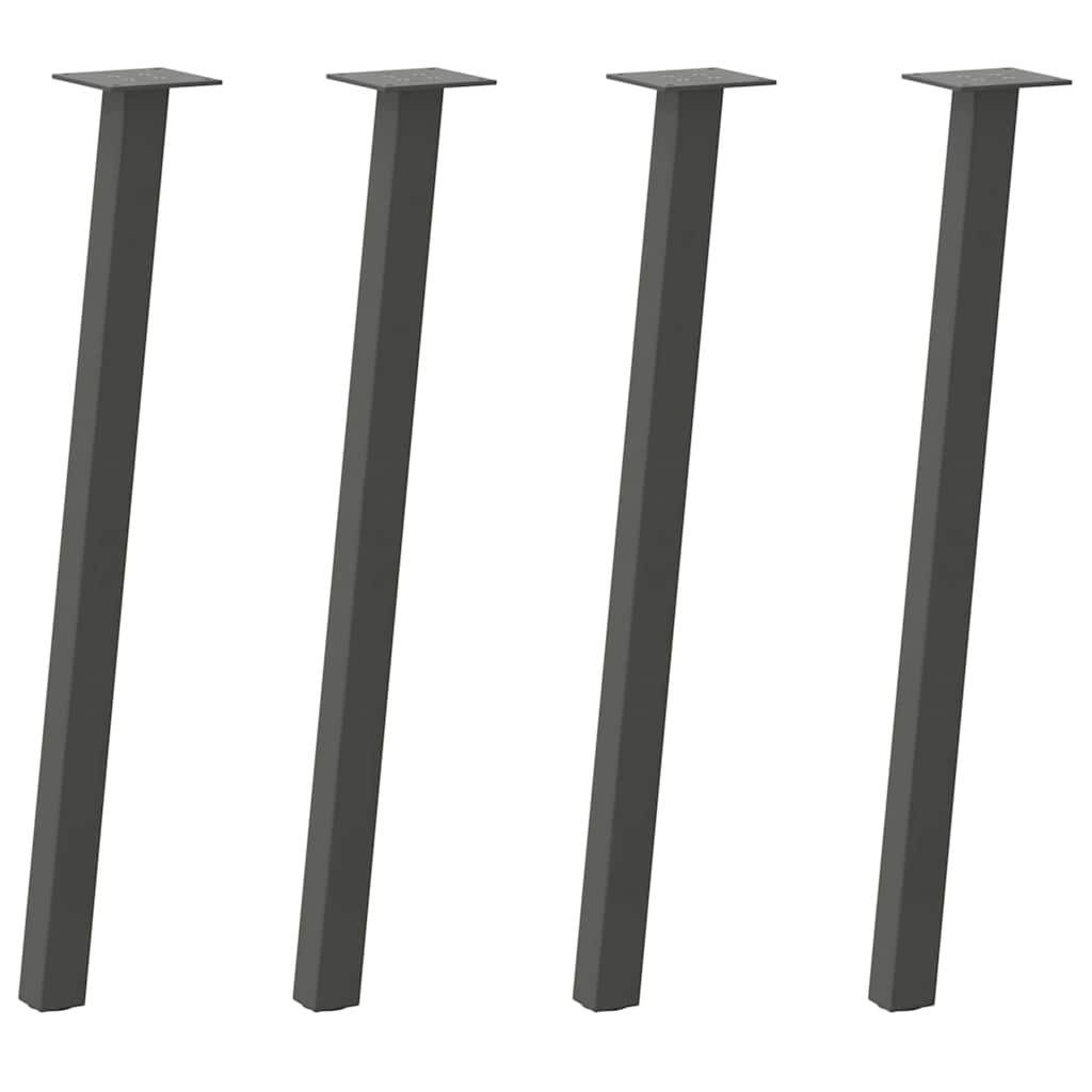 4 db antracitszürke acél konzolasztal láb 72 cm