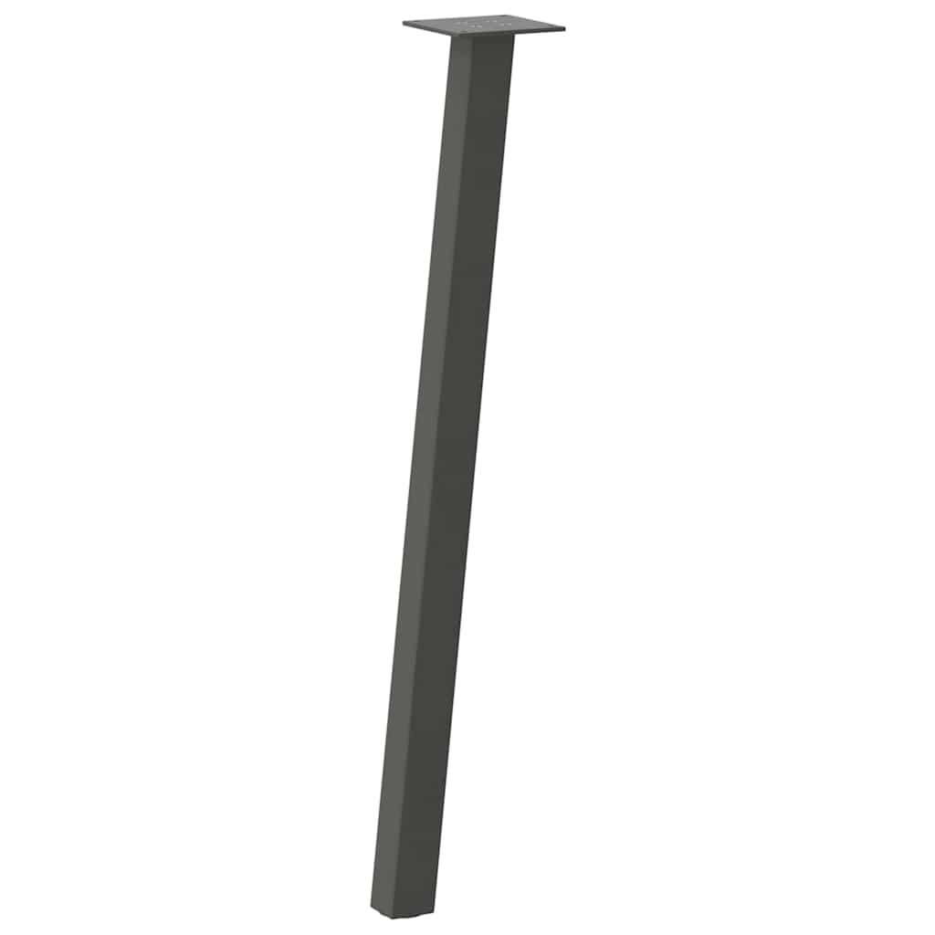 4 db antracitszürke acél konzolasztal láb 72 cm
