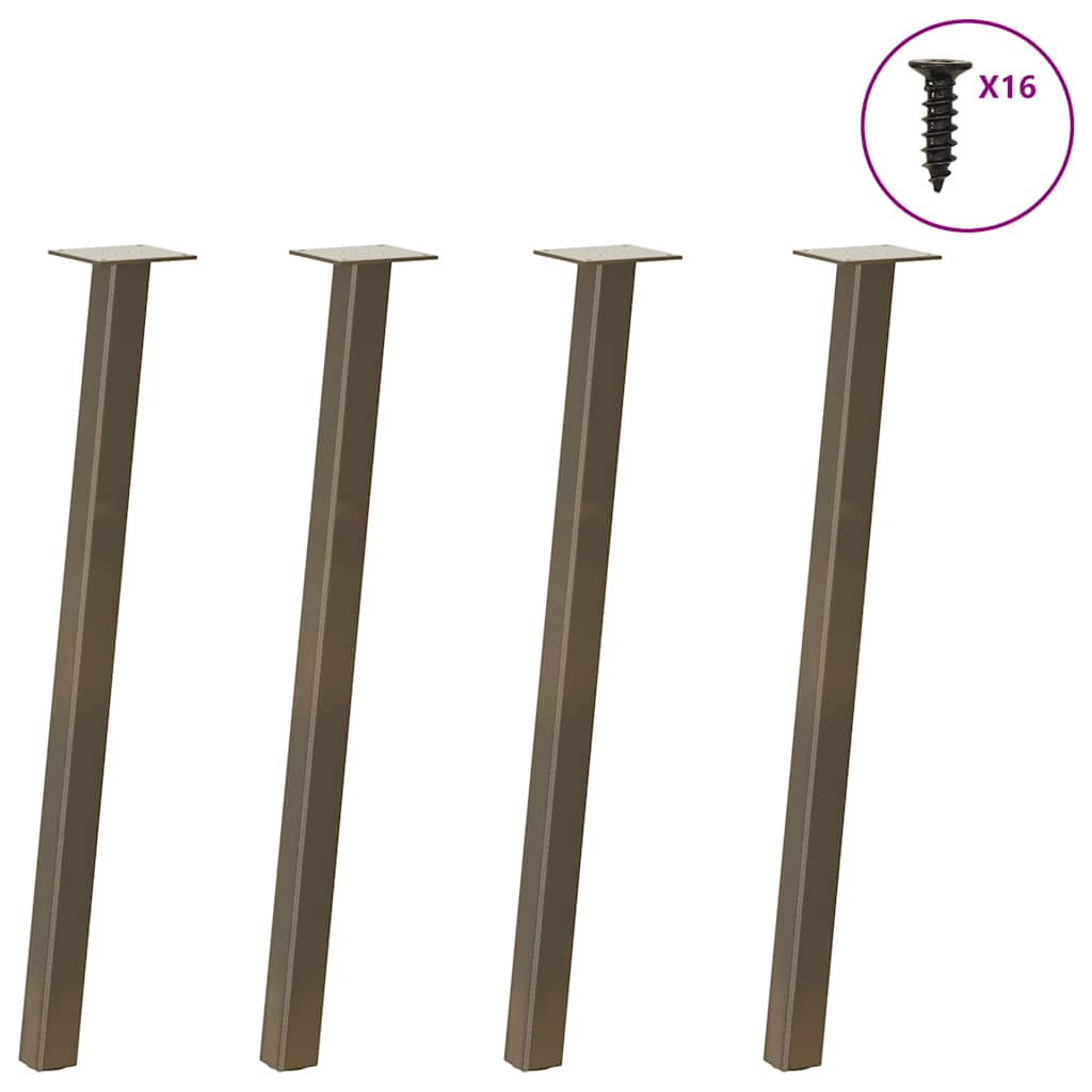 4 db natúr acél konzolasztal láb 72 cm