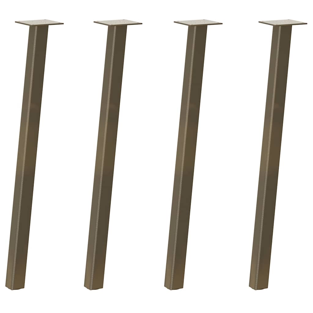 4 db natúr acél konzolasztal láb 72 cm
