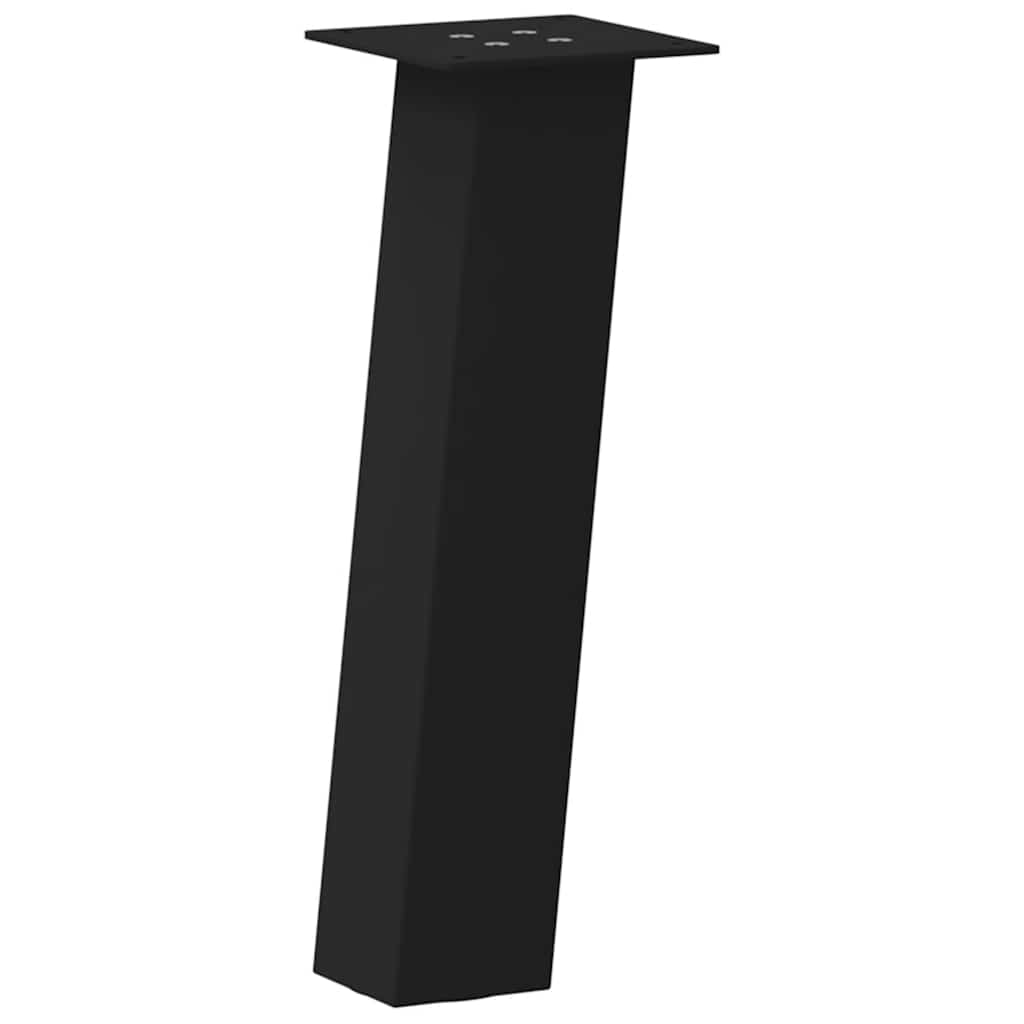 4 db fekete acél dohányzóasztal láb 42 cm