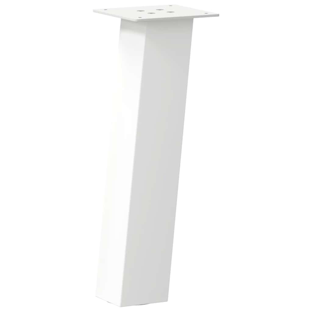 4 db fehér dohányzóasztal láb 42 cm acél