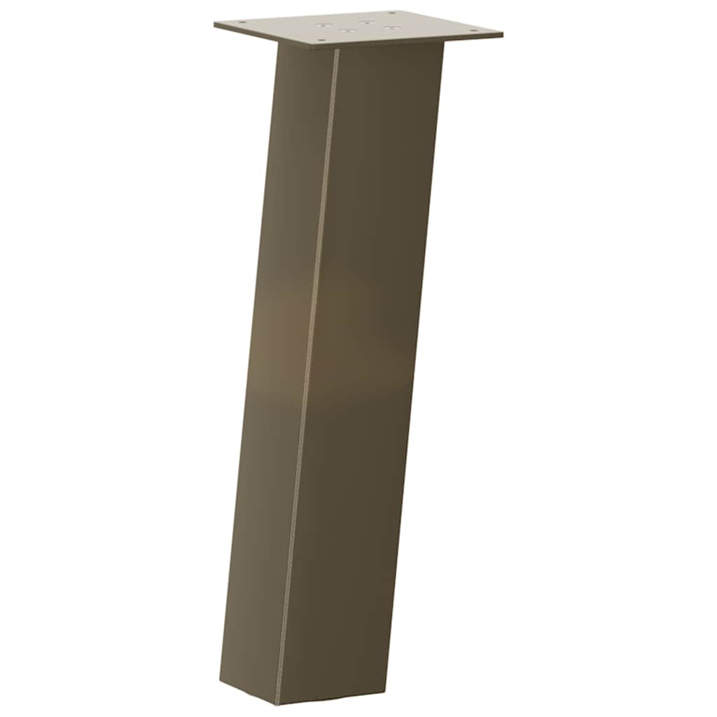 4 db natúr acél dohányzóasztal láb 42 cm acél