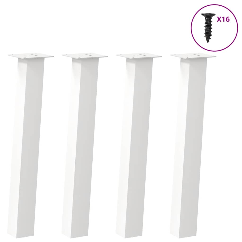 4 db fehér acél konzolasztal láb 72 cm
