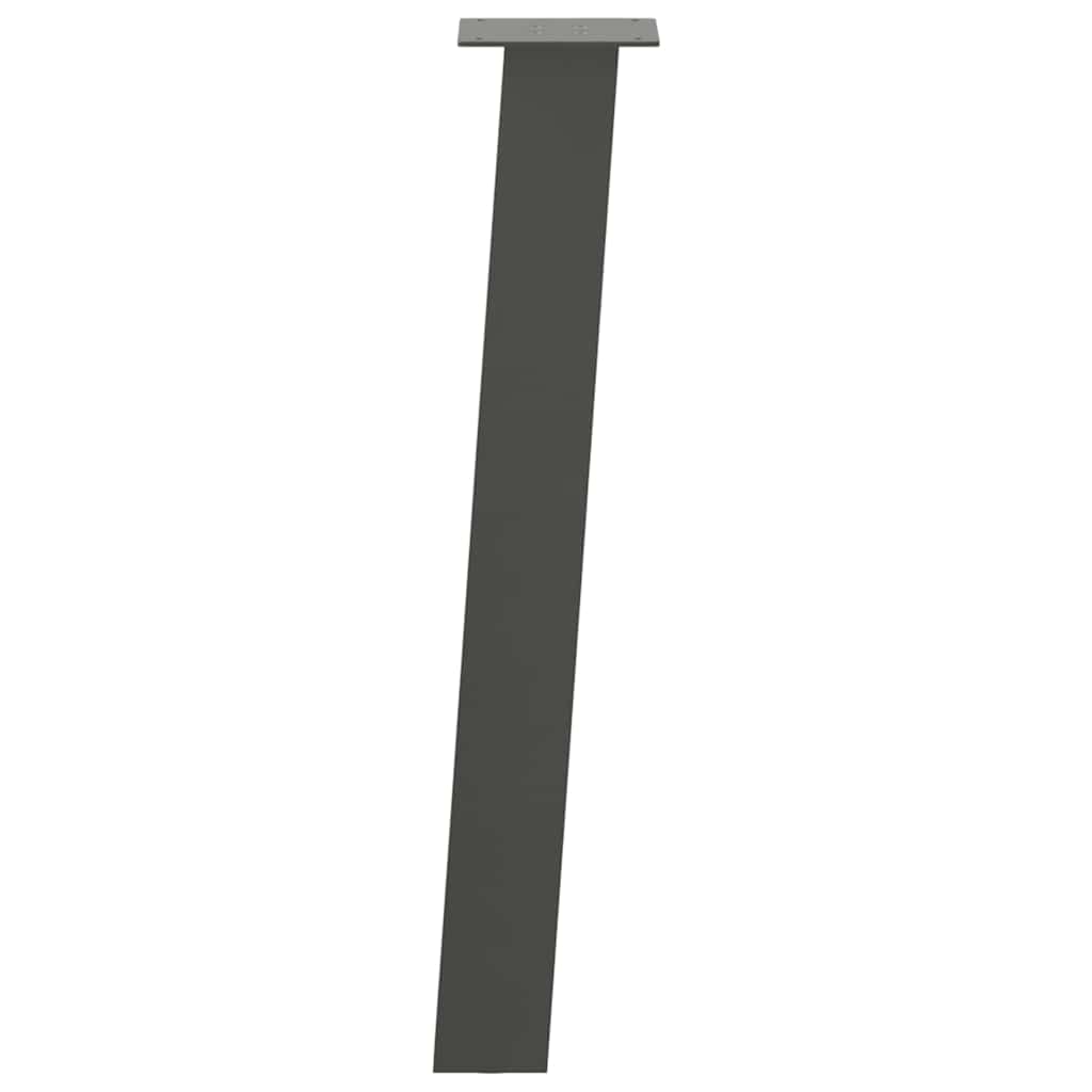 4 db antracitszürke acél konzolasztal láb 72 cm