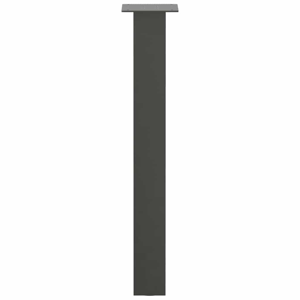 4 db antracitszürke acél konzolasztal láb 72 cm