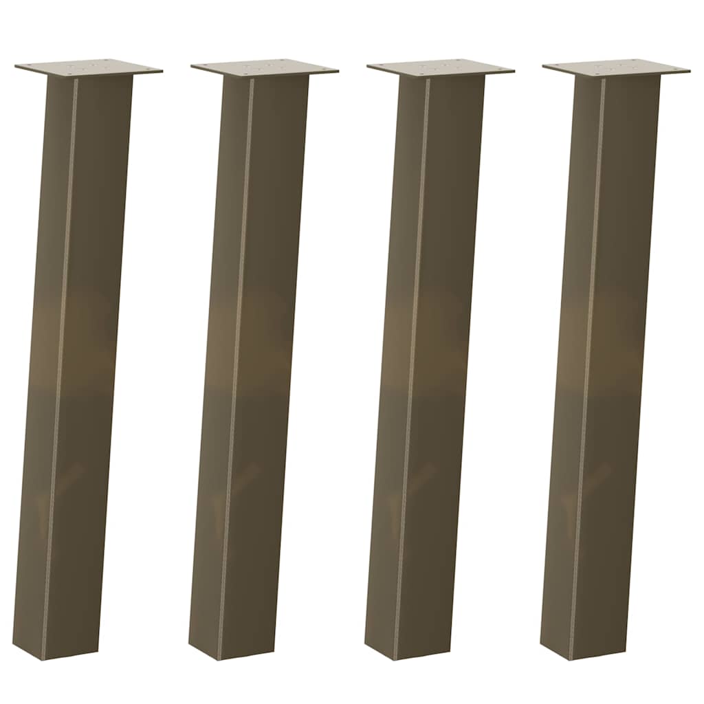 4 db natúr acél konzolasztal láb 72 cm