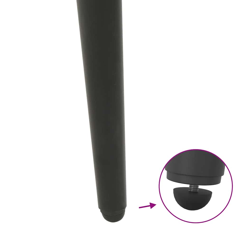 4 db antracitszürke kúpos alakú dohányzóasztal láb 30-31 cm acél