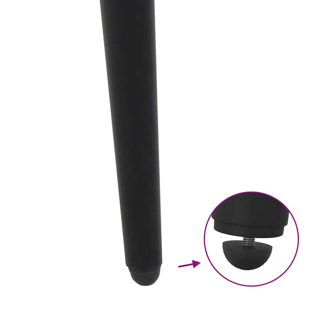 4 db kúpos alakú fekete dohányzóasztal láb 42-43 cm acél