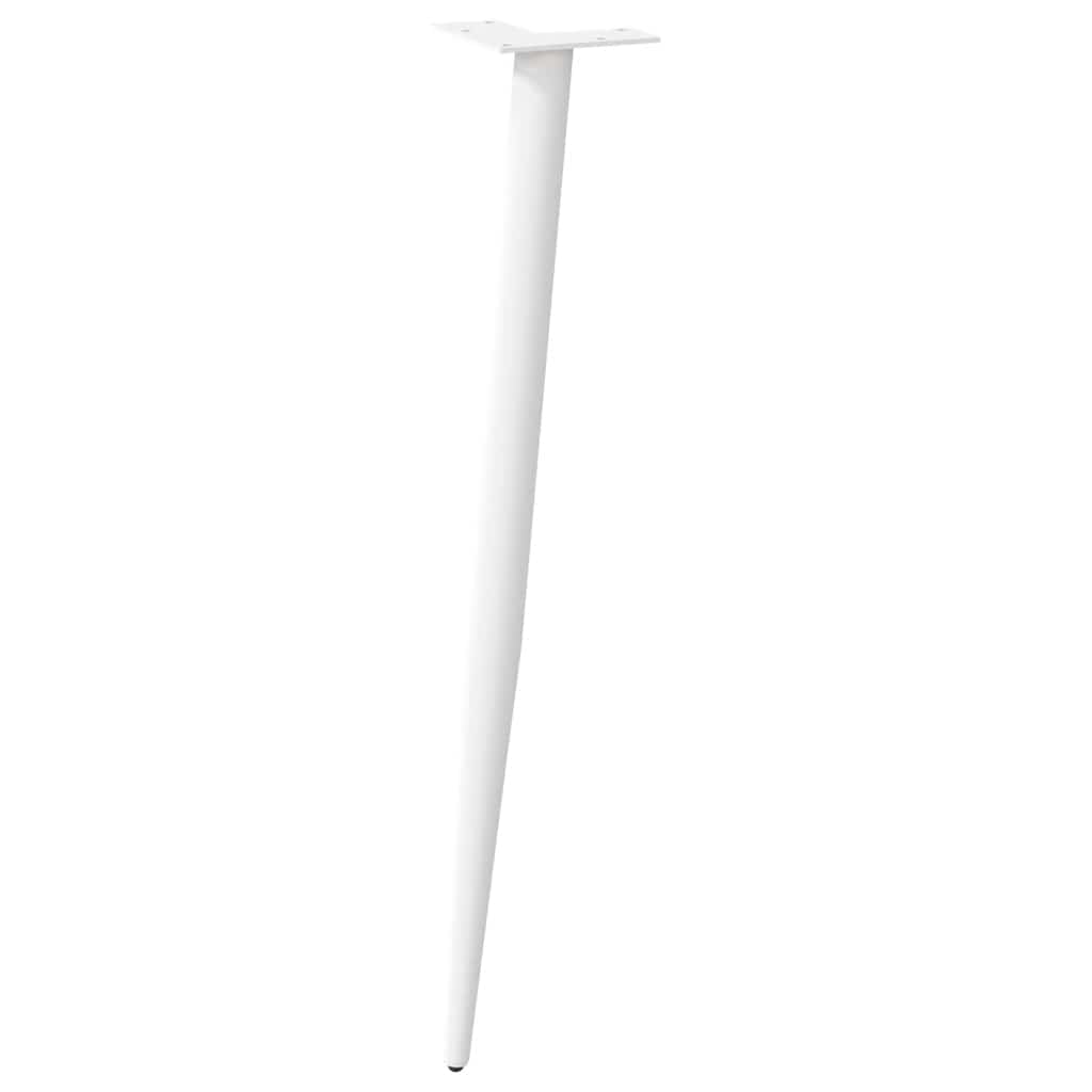 4 db kúpos alakú fehér konzolasztal láb 72-73 cm acél