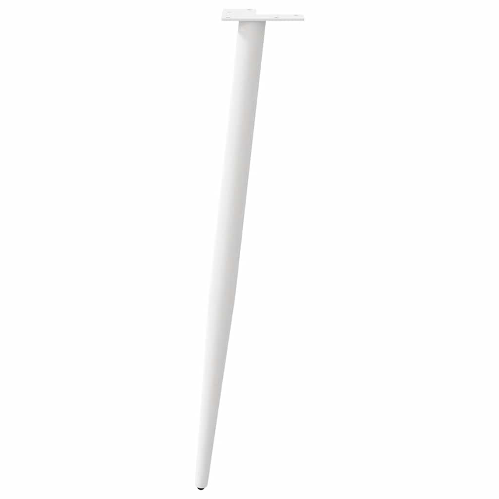 4 db kúpos alakú fehér konzolasztal láb 72-73 cm acél