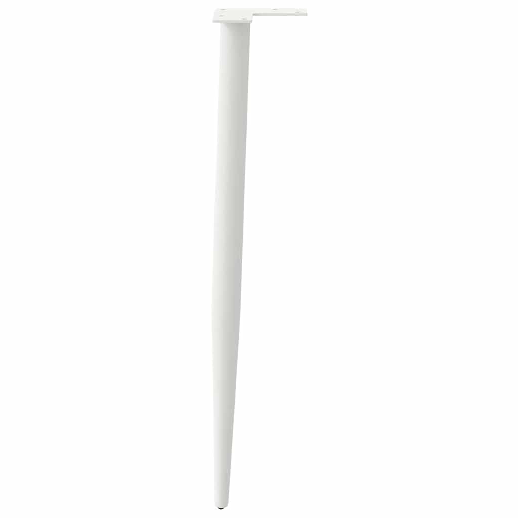 4 db kúpos alakú fehér konzolasztal láb 72-73 cm acél