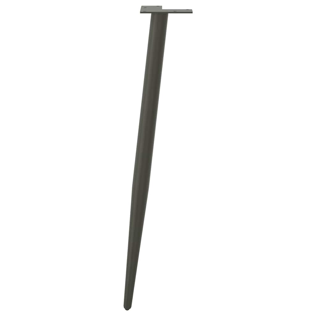 4 db antracitszürke kúpos alakú acél konzolasztal láb 72-73 cm