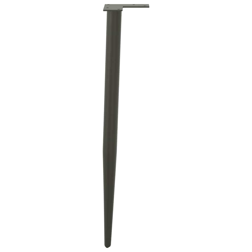 4 db antracitszürke kúpos alakú acél konzolasztal láb 72-73 cm