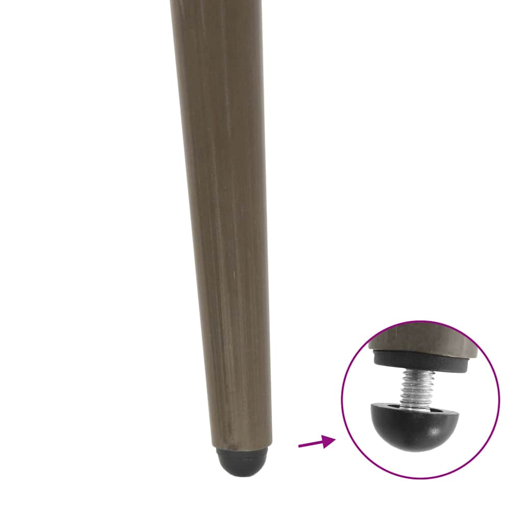 4 db kúpos alakú natúr acél konzolasztal láb 72-73 cm