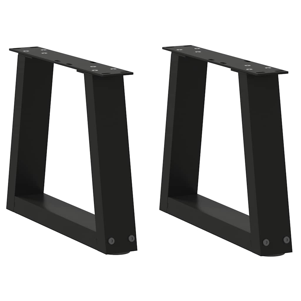 2 db fekete, V-alakú acél dohányzóasztal láb 30 x (30-31,3) cm