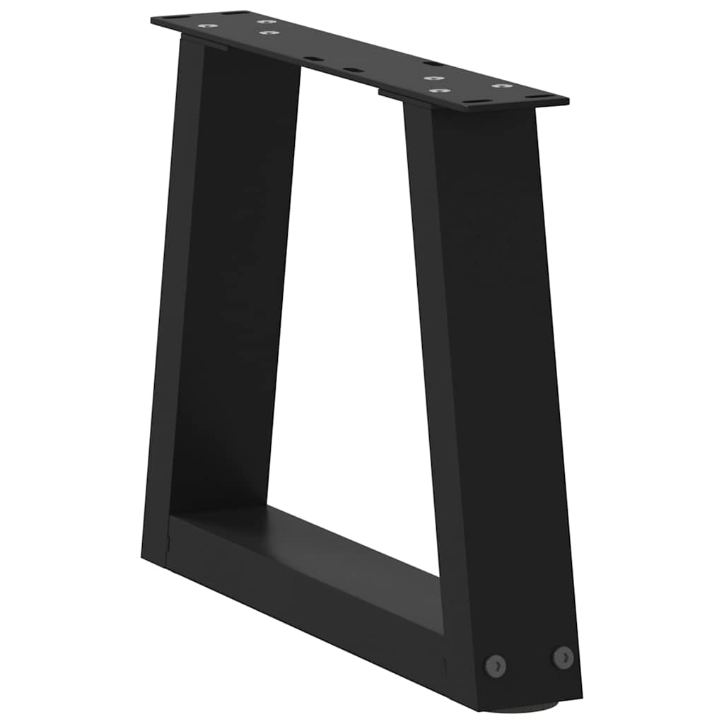 2 db fekete, V-alakú acél dohányzóasztal láb 30 x (30-31,3) cm
