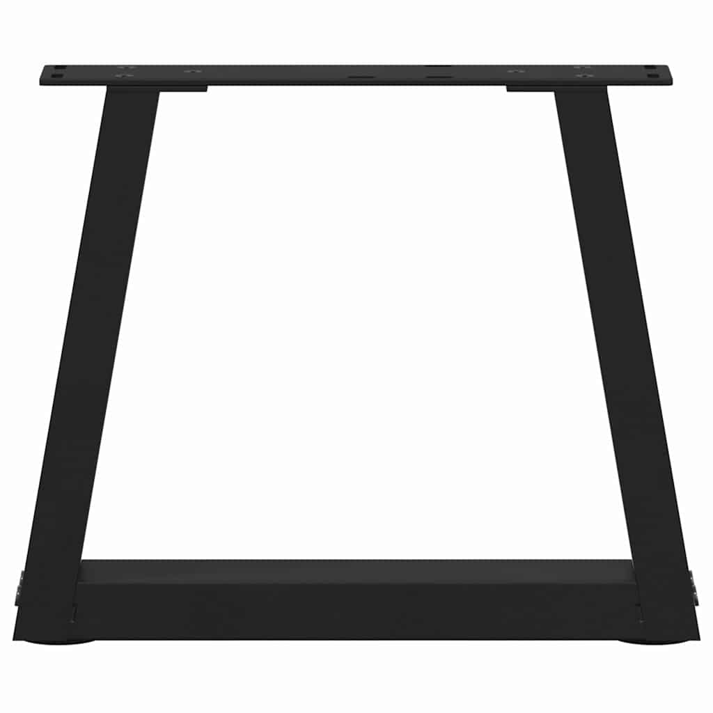 2 db fekete, V-alakú acél dohányzóasztal láb 30 x (30-31,3) cm