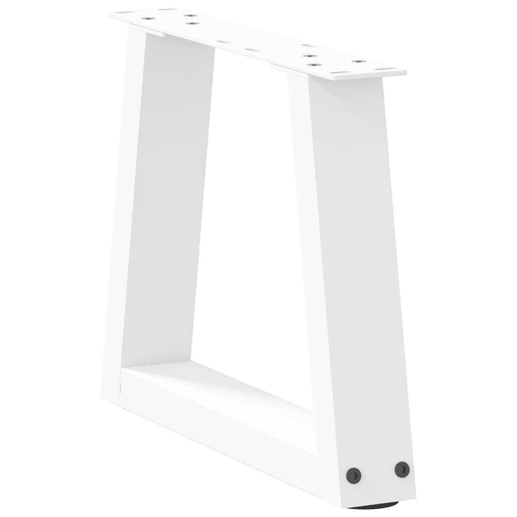 2 db fehér, V-alakú acél dohányzóasztal láb 30 x (30-31,3) cm