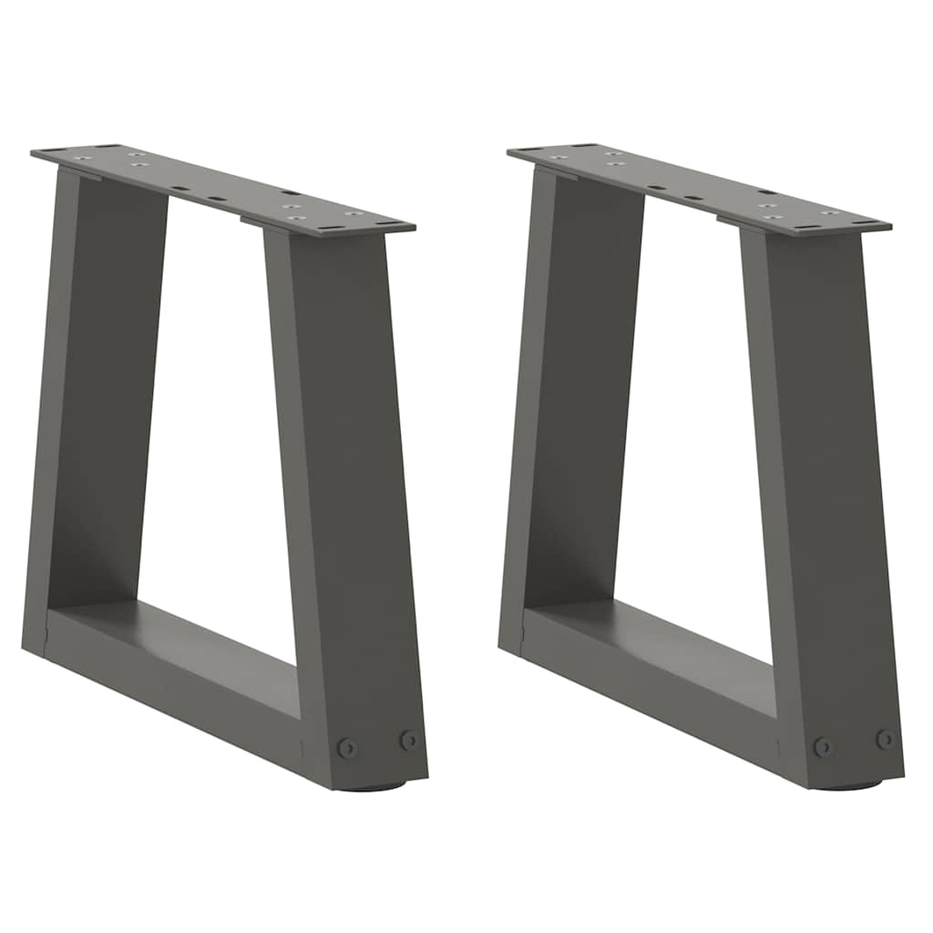 2 db antracitszürke, V-alakú acél dohányzóasztal láb 30x(30-31,3) cm