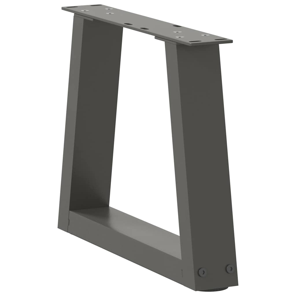 2 db antracitszürke, V-alakú acél dohányzóasztal láb 30x(30-31,3) cm