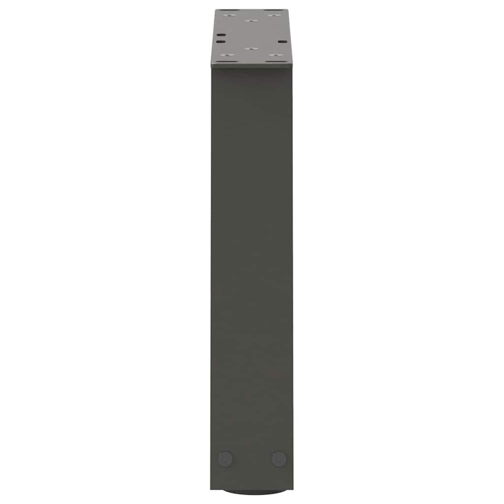 2 db antracitszürke, V-alakú acél dohányzóasztal láb 30x(30-31,3) cm