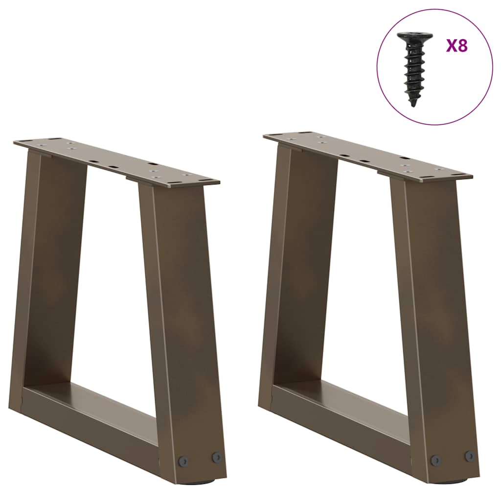 2 db V-alakú natúr acél dohányzóasztal láb 30x(30-31,3) cm
