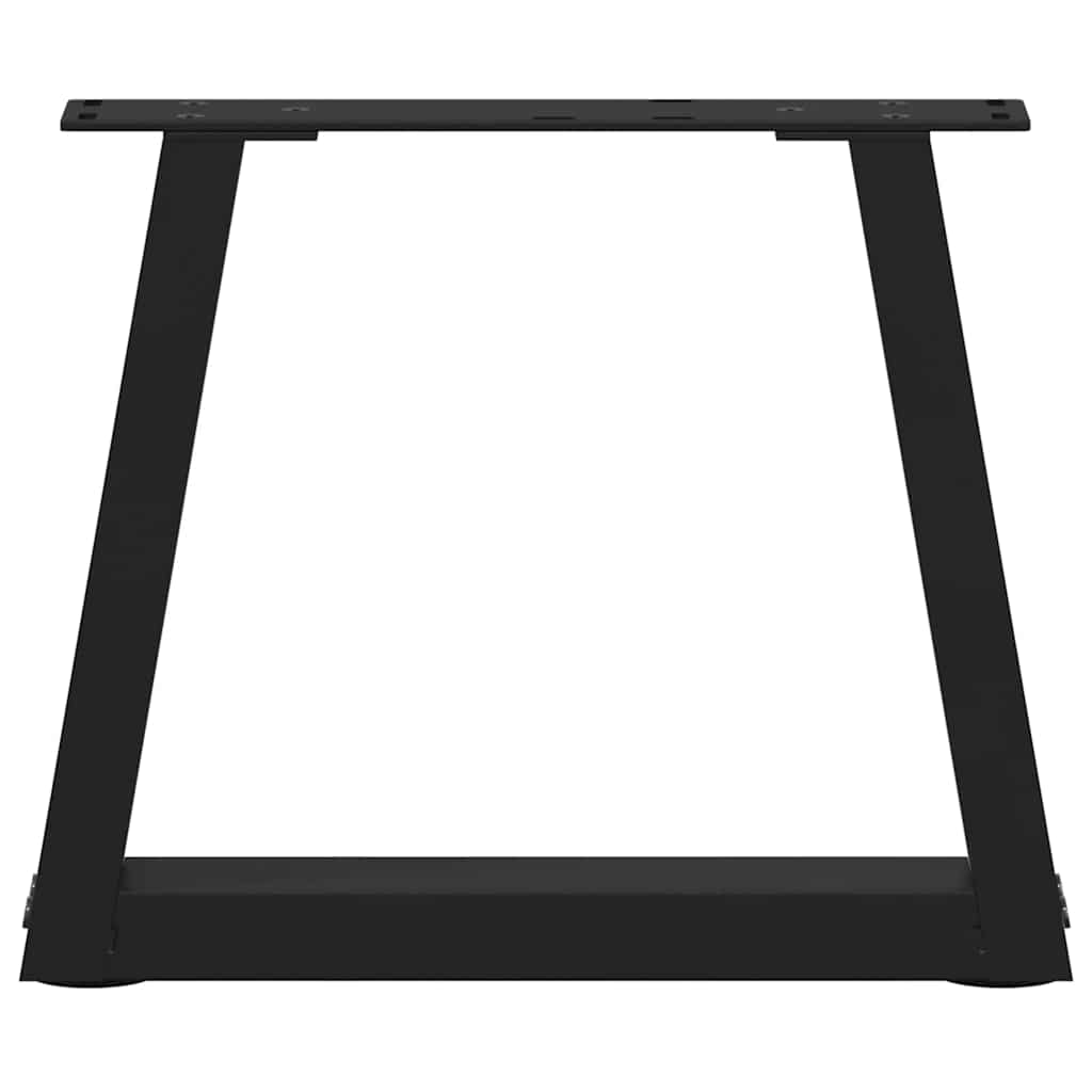 2 db fekete, V-alakú acél dohányzóasztal láb 40 x (30-31,3) cm