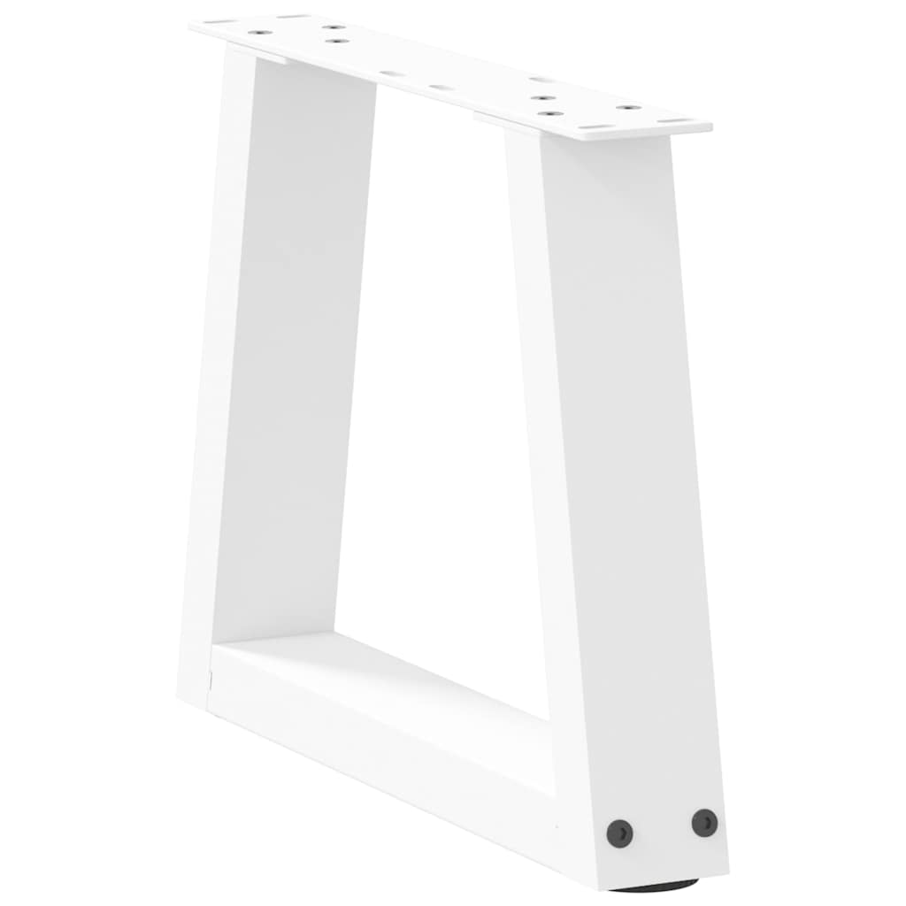 2 db fehér, V-alakú acél dohányzóasztal láb 40 x (30-31,3) cm