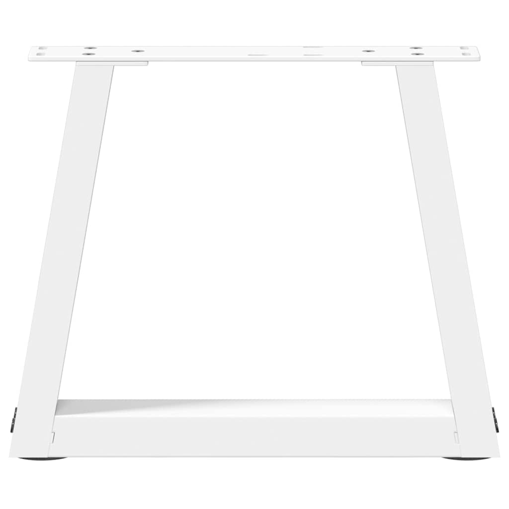 2 db fehér, V-alakú acél dohányzóasztal láb 40 x (30-31,3) cm