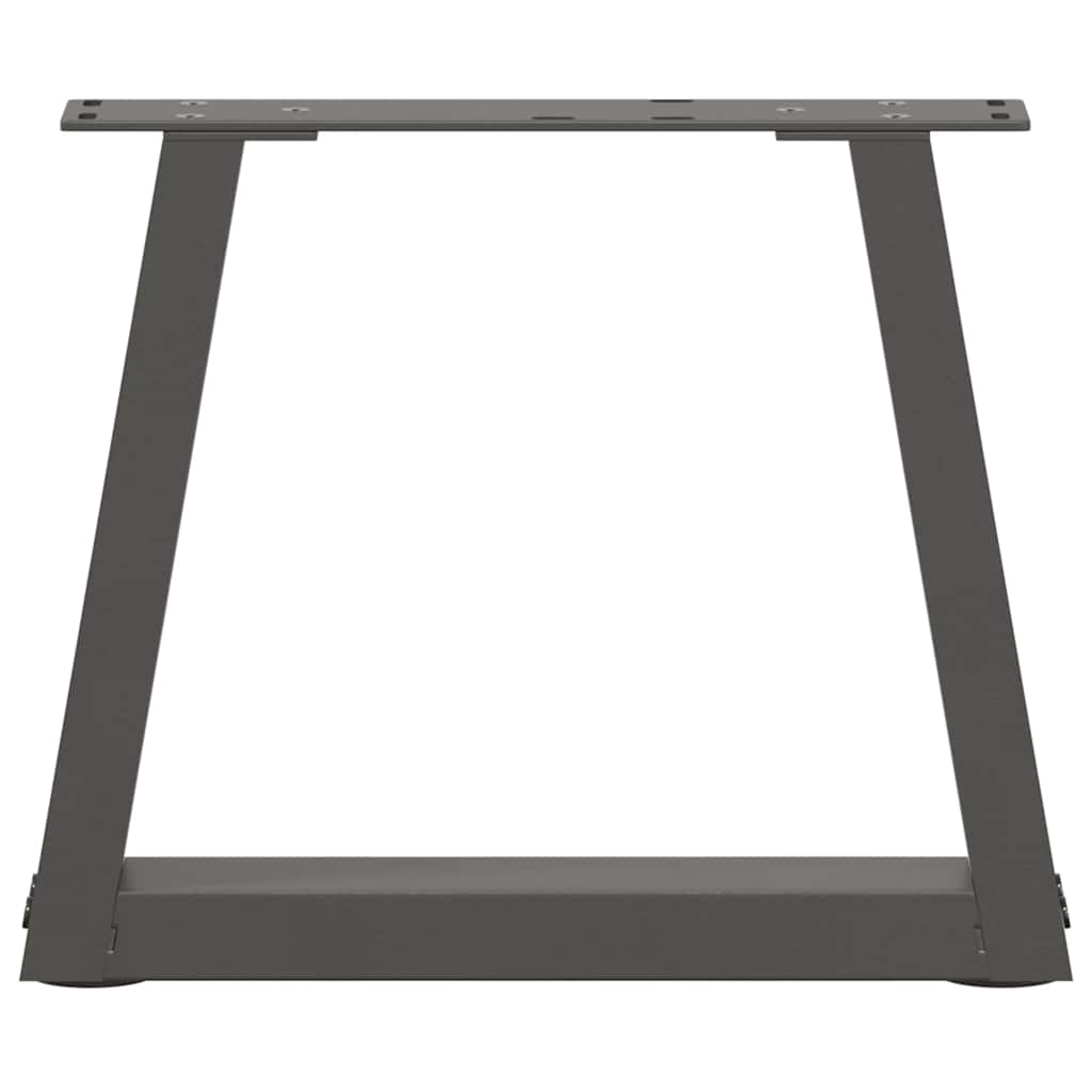 2 db antracitszürke, V-alakú acél dohányzóasztal láb 40 x (30-31,3) cm