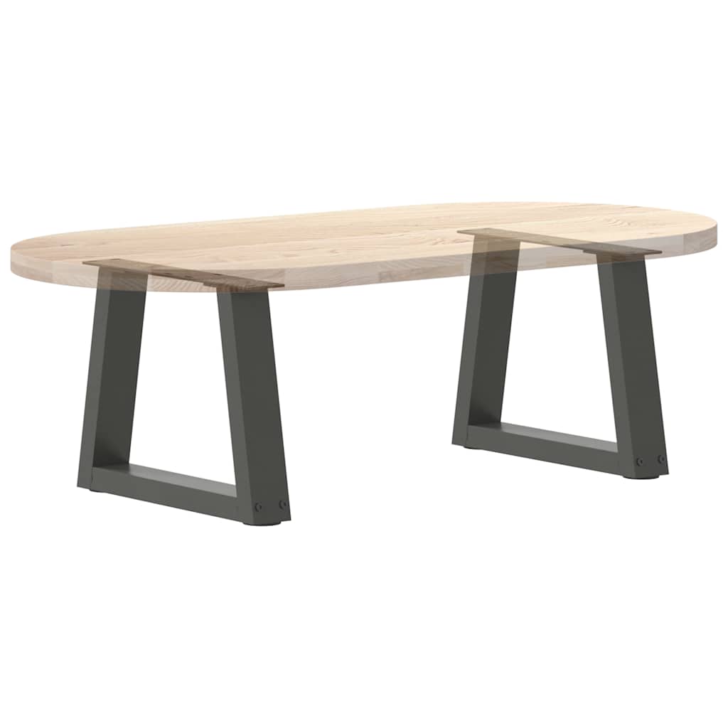 2 db antracitszürke, V-alakú acél dohányzóasztal láb 40 x (30-31,3) cm