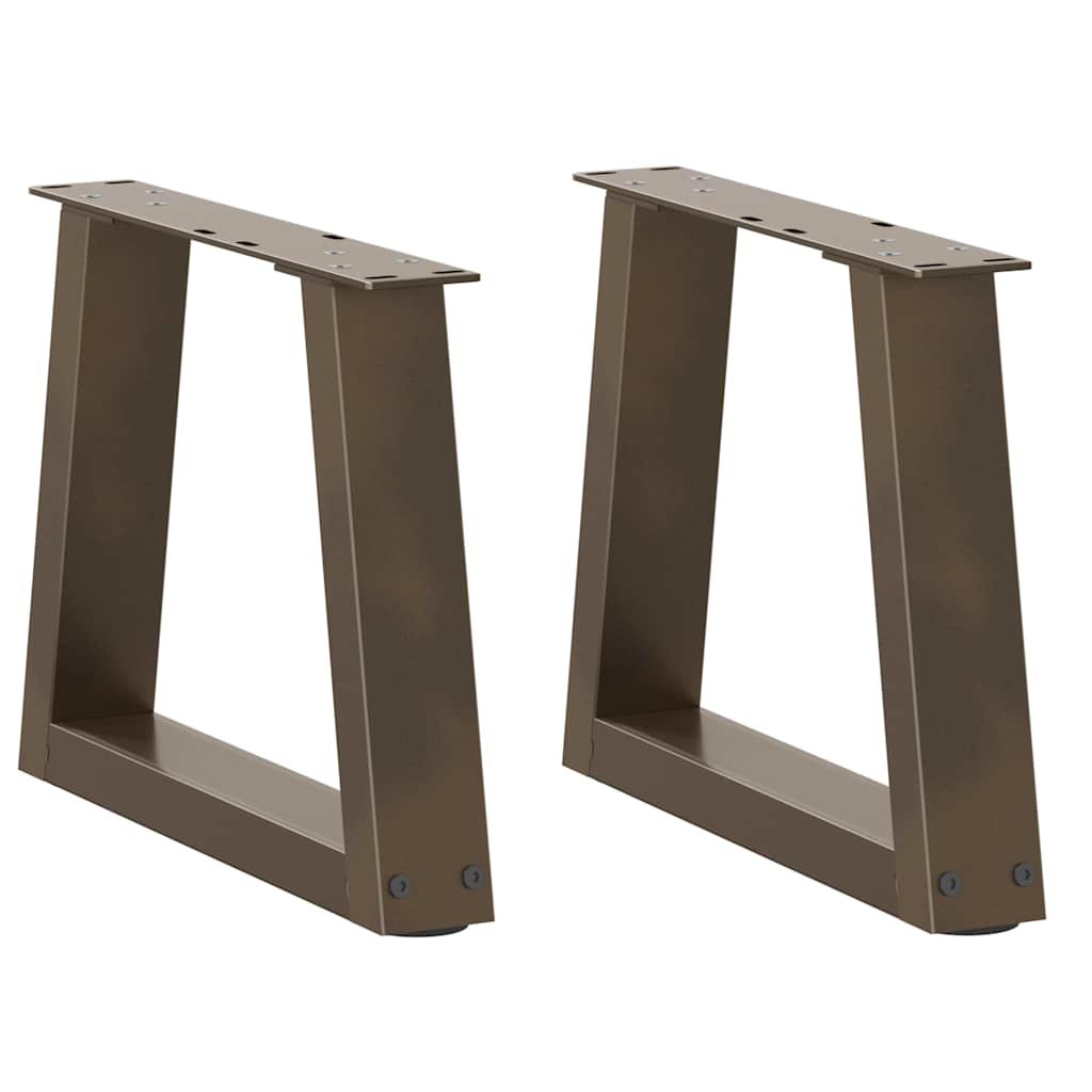 2 db V-alakú natúr acél dohányzóasztal láb 40 x (30-31,3) cm