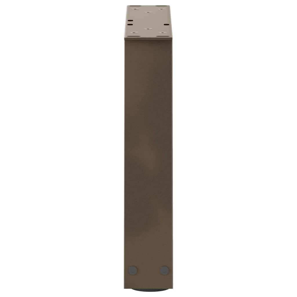 2 db V-alakú natúr acél dohányzóasztal láb 40 x (30-31,3) cm