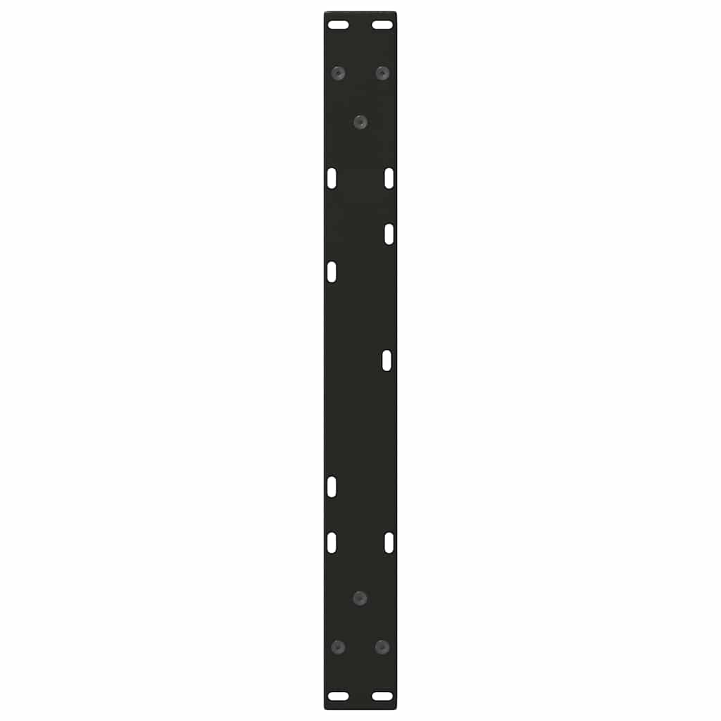 2 db fekete, V-alakú acél dohányzóasztal láb 50 x (30-31,3) cm