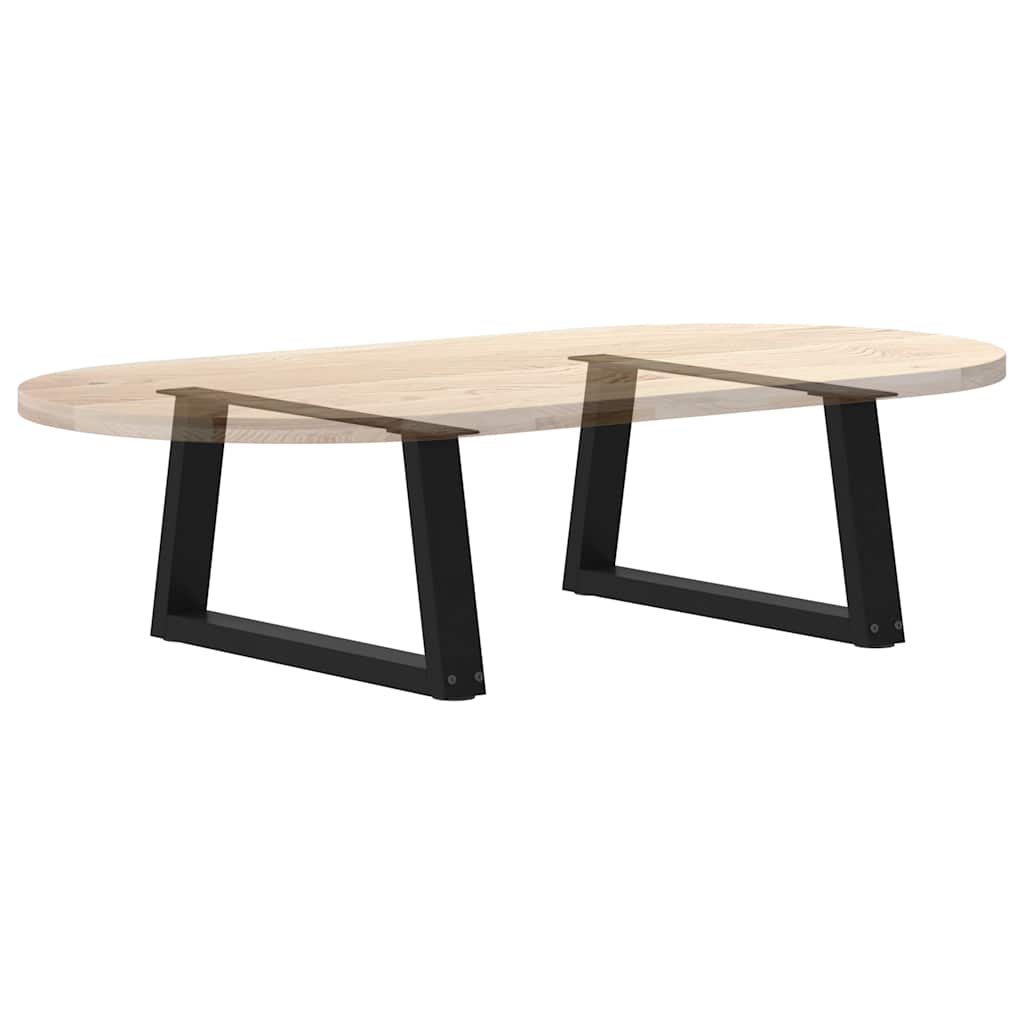 2 db fekete, V-alakú acél dohányzóasztal láb 50 x (30-31,3) cm