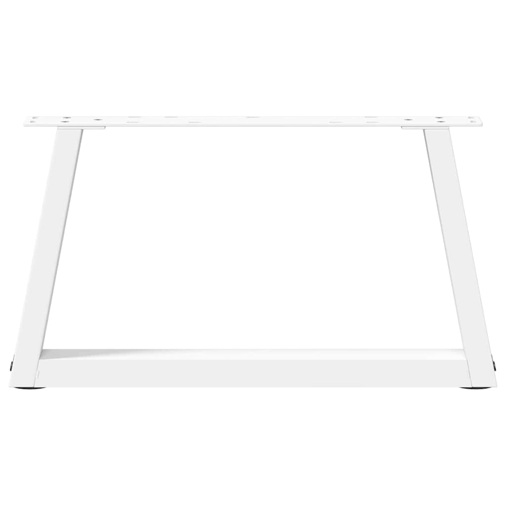 2 db fehér, V-alakú acél dohányzóasztal láb 50 x (30-31,3) cm