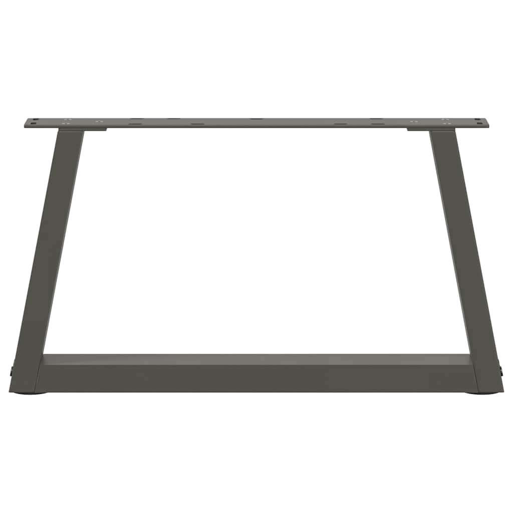 2 db antracitszürke, V-alakú acél dohányzóasztal láb 50 x (30-31,3) cm
