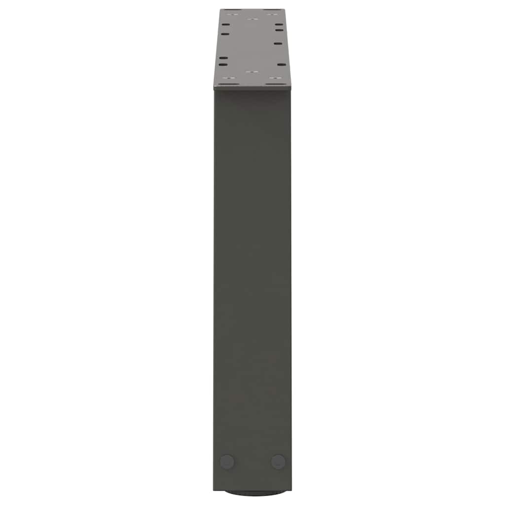 2 db antracitszürke, V-alakú acél dohányzóasztal láb 50 x (30-31,3) cm