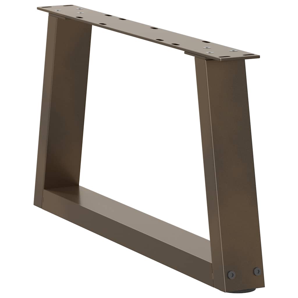 2 db V-alakú natúr acél dohányzóasztal láb 50x(30-31,3) cm